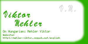 viktor mehler business card